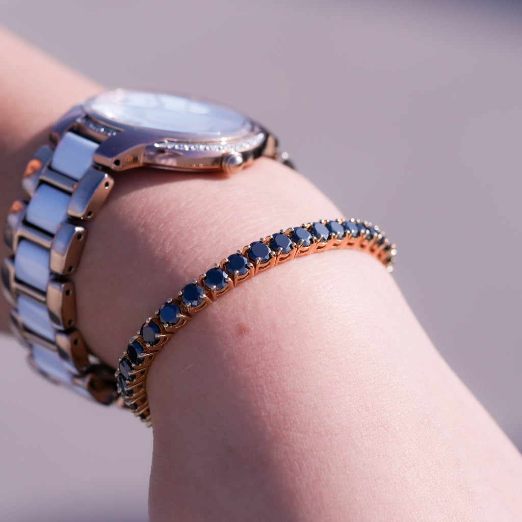 Black Diamond Tennis Bracelet