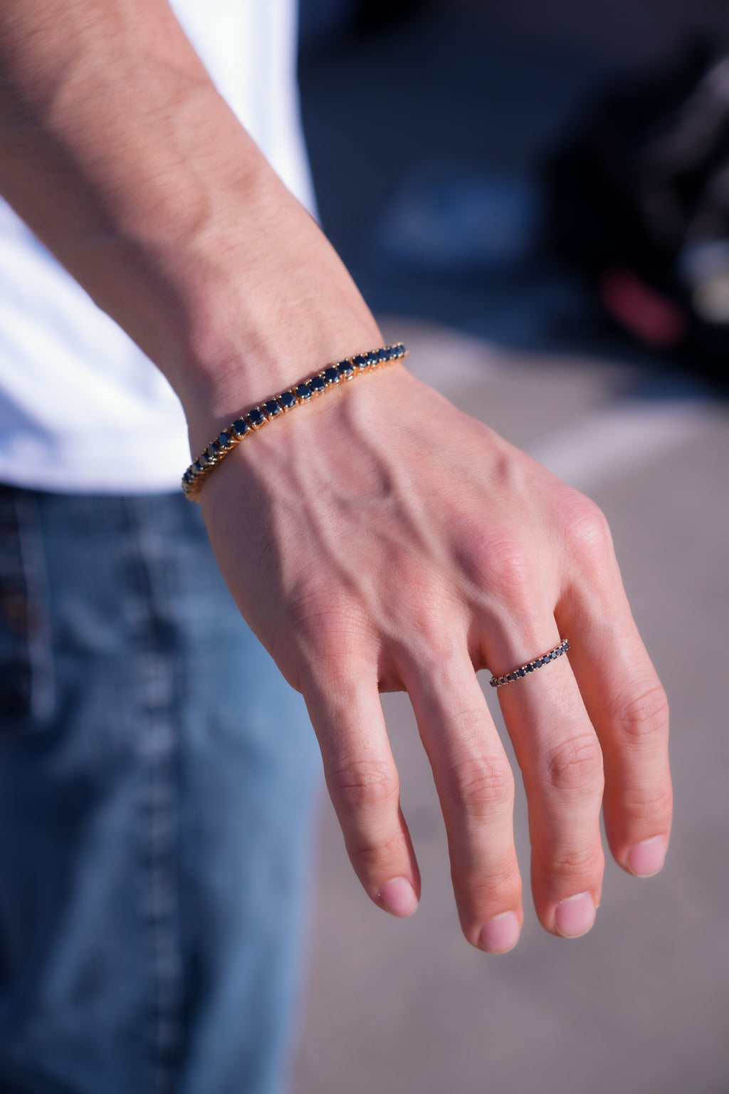 Black Diamond Tennis Bracelet