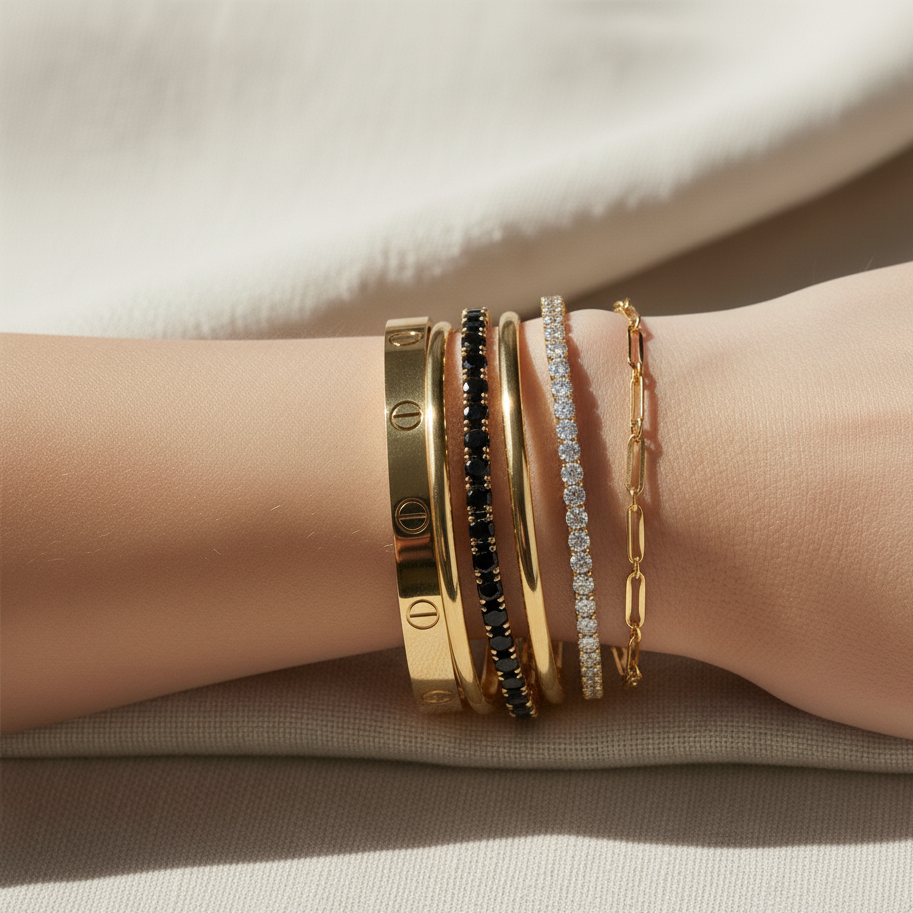 Black Diamond Tennis Bracelet